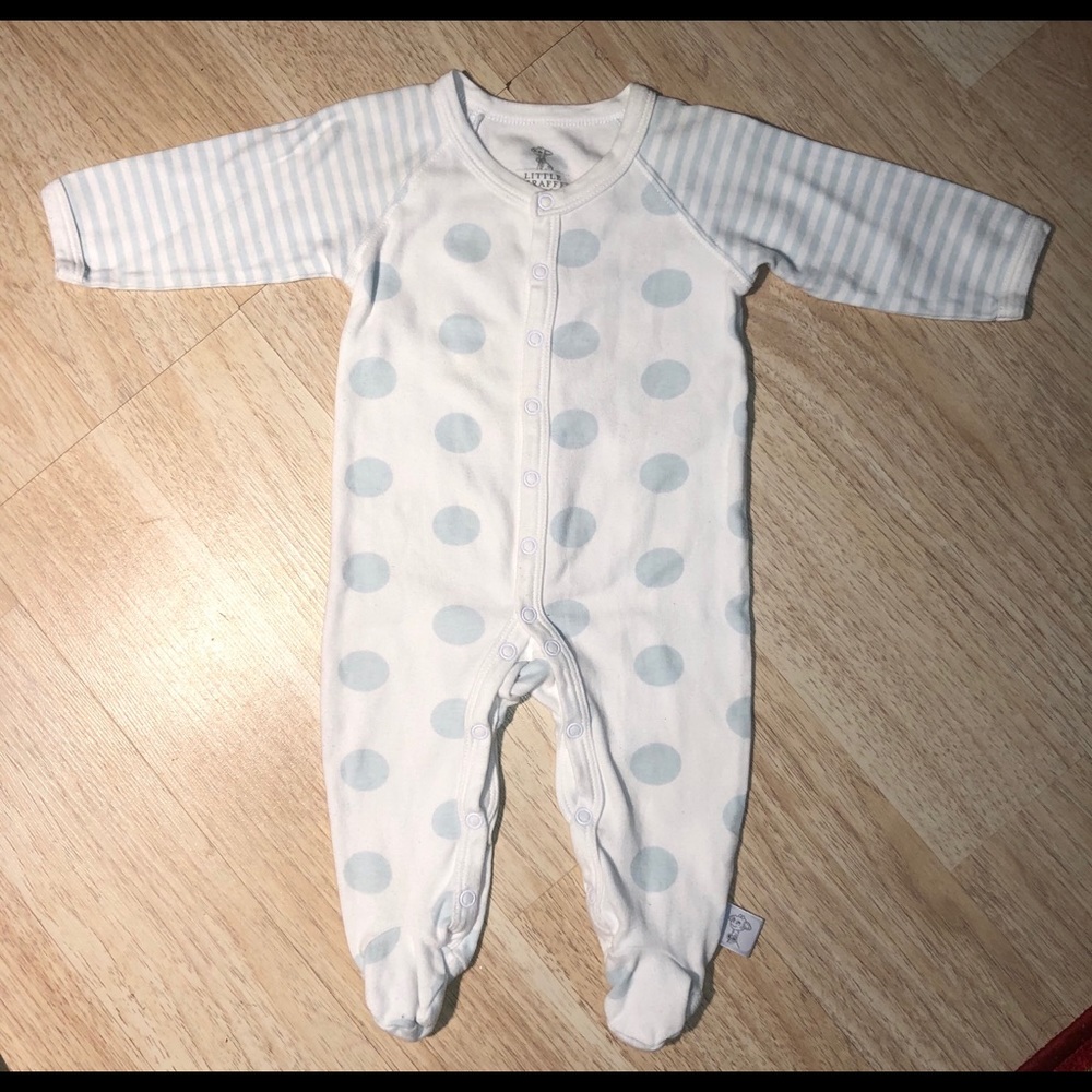 Little Giraffe long sleeve footies button down PJs
